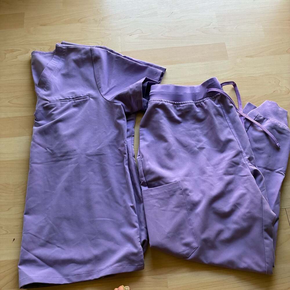 Mandala Scrub Set Lavender XL Top Jogger L Pants Purple